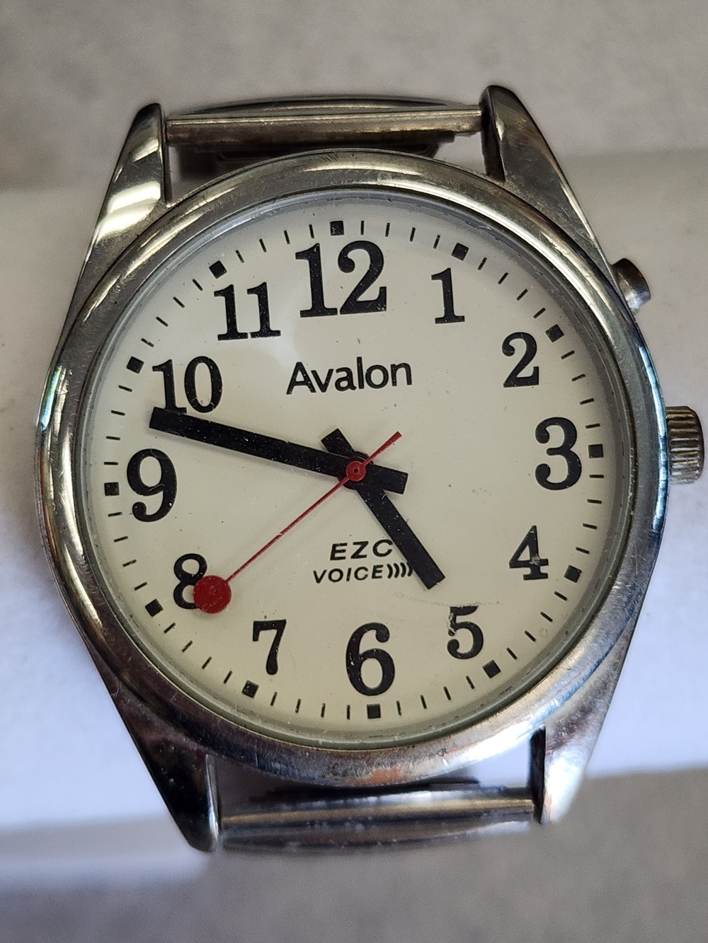 Avalon EZC Voice Easy To Read Talking Watch Silver Tone